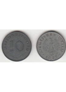 1942 10 Pfennig Svastica Zecca G BB+